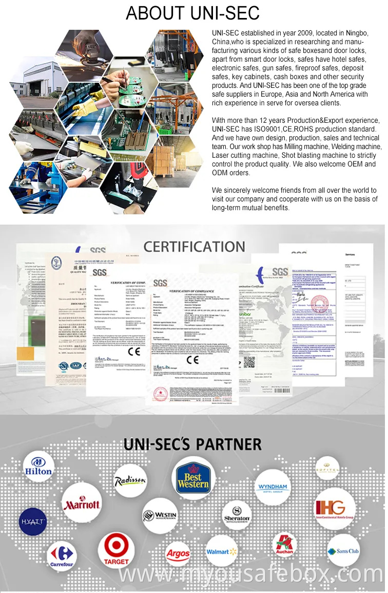 Commercial/Hotel Safe Box with CE Certificate (USS-2042DFS-B)